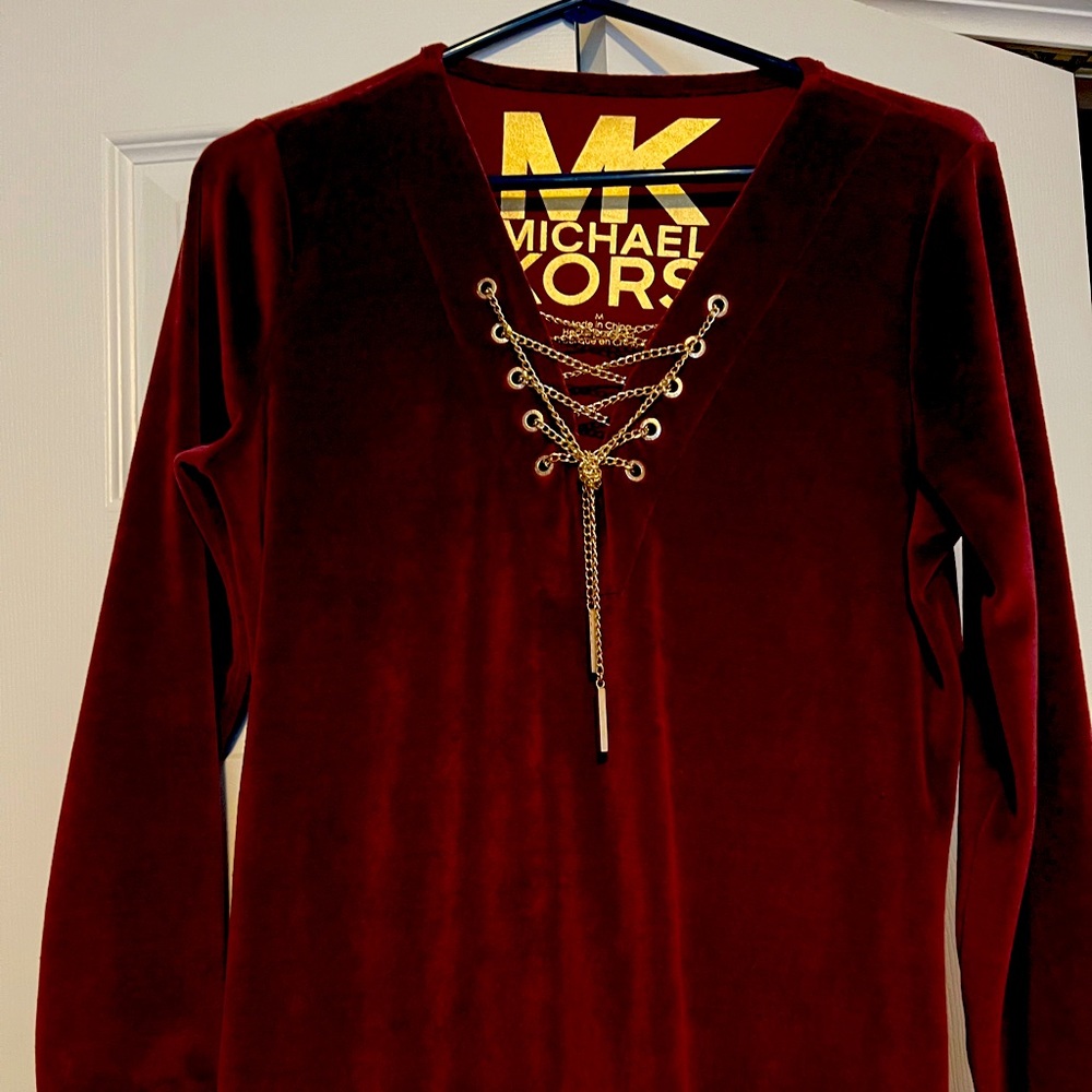 Michael Kors velvet sweater dress